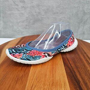 LISSOM Flytes 8.5 Ballet Flats Rainbow Python Print Slip On Comfy Light Stretchy
